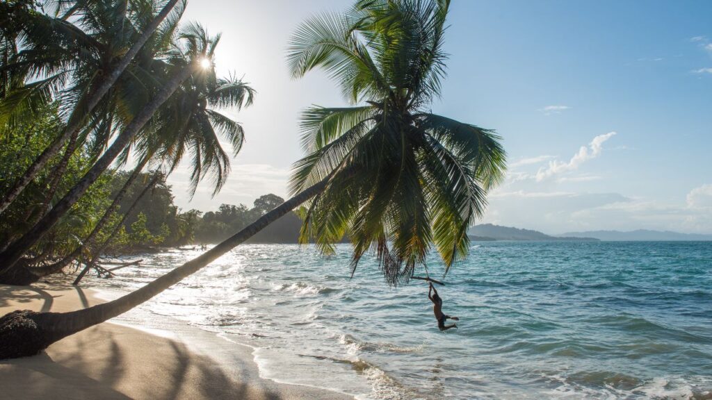 Rugged coastline of Playa Dominical, a favorite among the best beaches in Costa Rica